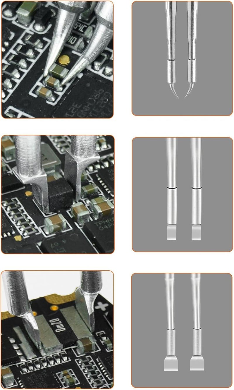 SEQURE Store Hot Tweezers Desoldering Tips Blade Cartridge Compatible with JBC C210 & C120 HT140 Hot Tweezers - 5.0mm - Image 3